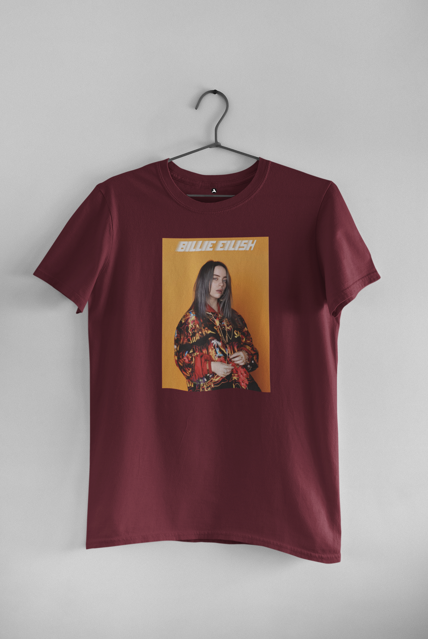 Billie Eilish : Aesthetic - Half Sleeve T-Shirts MAROON