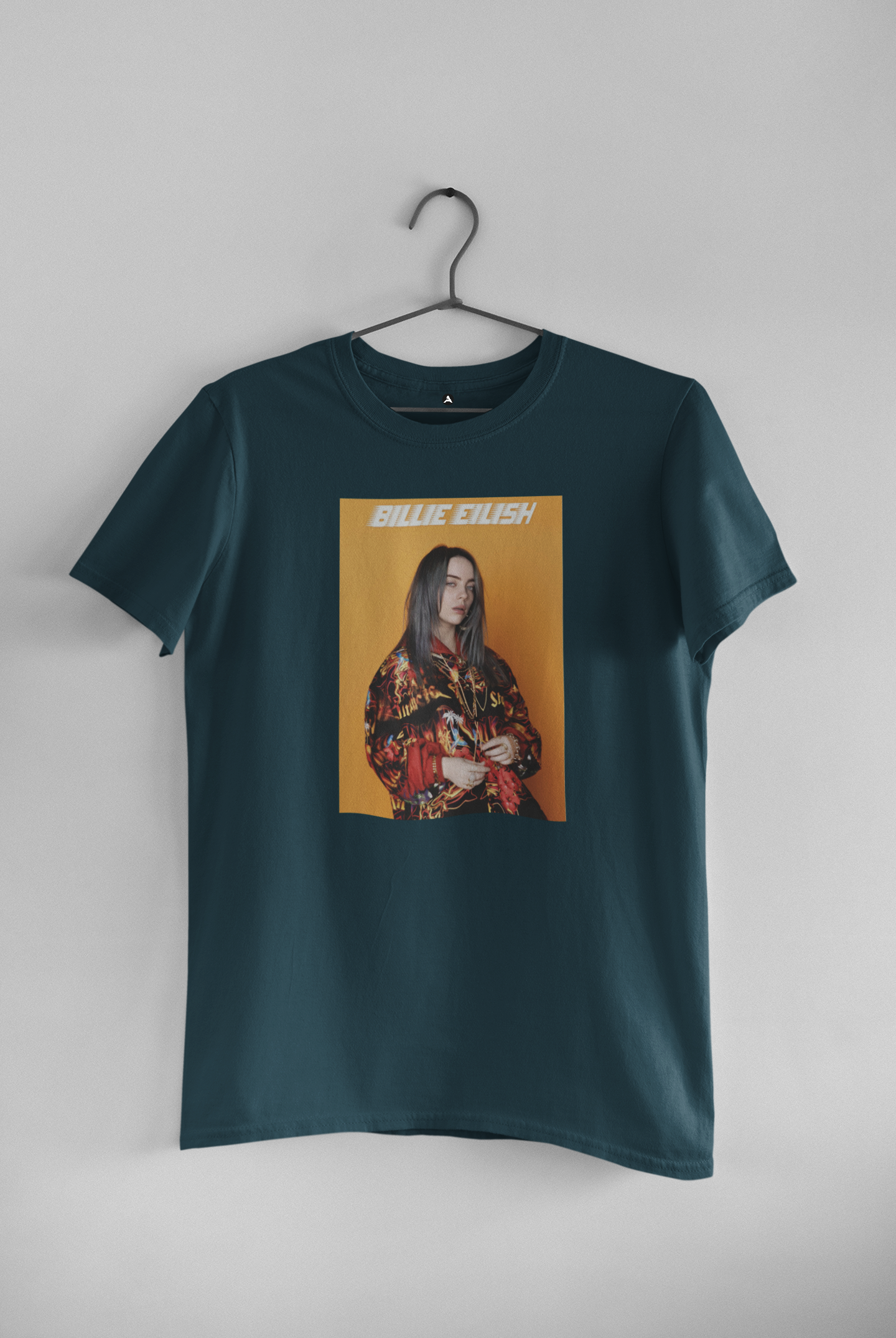 Billie Eilish : Aesthetic - Half Sleeve T-Shirts PETROL BLUE
