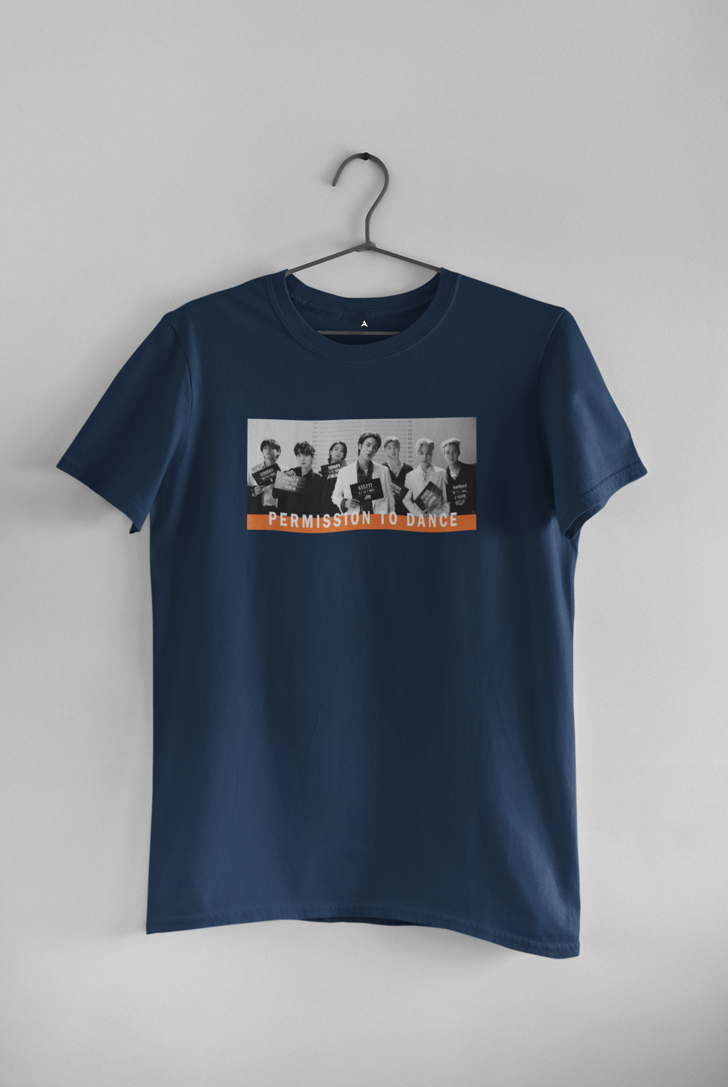 Permission To Dance : BTS-HALF-SLEEVE T-SHIRTS NAVY BLUE