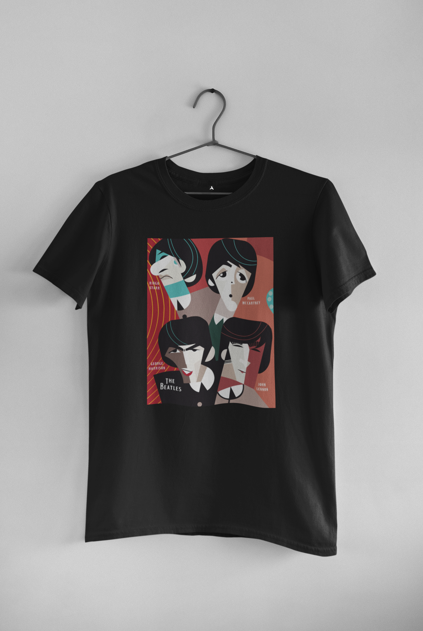 The Beatles - HALF-SLEEVE T-SHIRTS BLACK