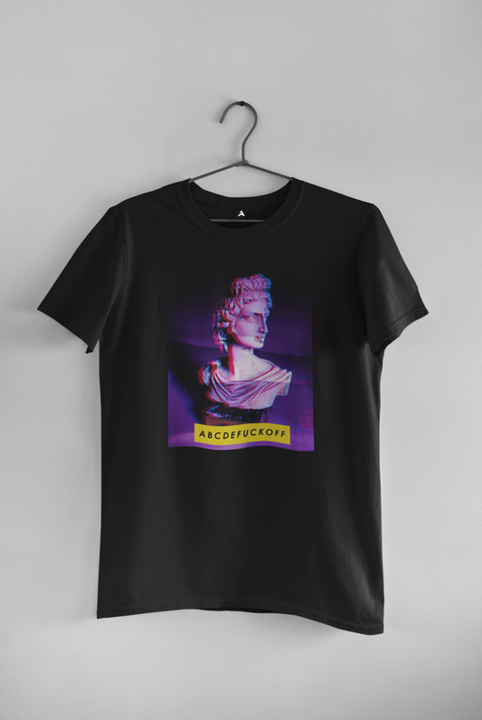 ABCD...K : Aesthetic - Half Sleeve T-Shirts BLACK