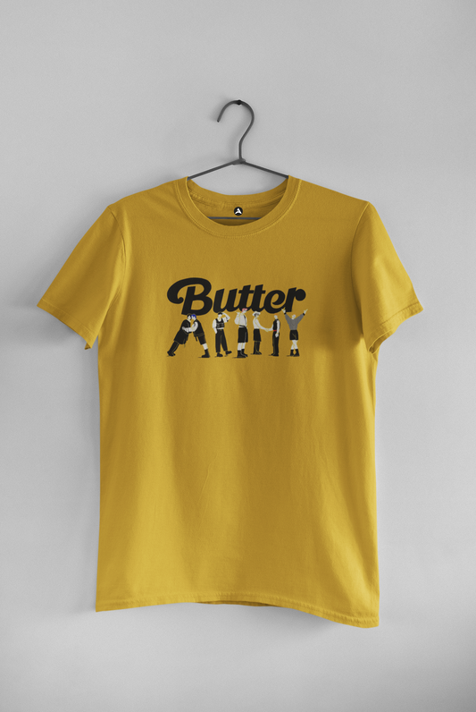 Butter: BTS Buddies : BTS - HALF-SLEEVE T-SHIRTS MUSTARD YELLOW