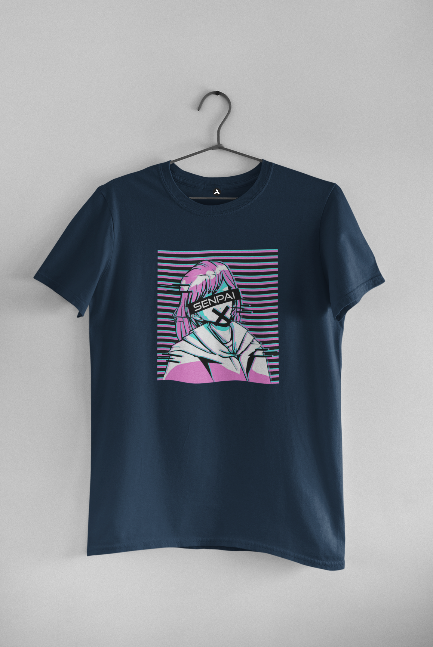 SENPAI: Anime- Half Sleeve T-Shirts NAVY BLUE