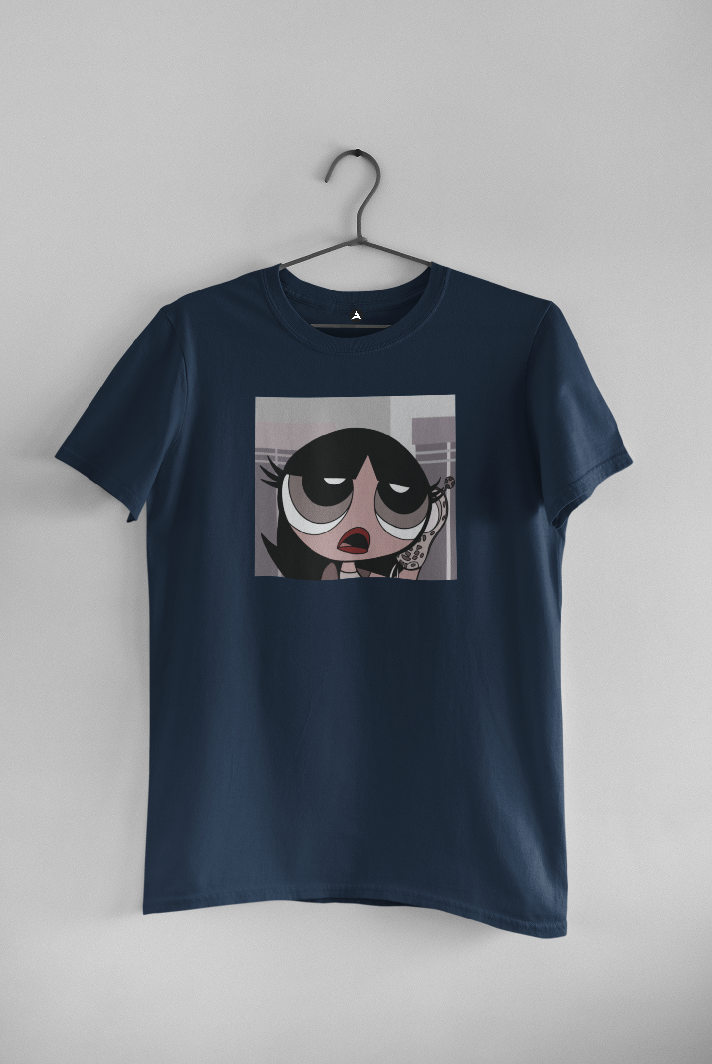 Buttercup- POWERPUFF GIRLS : HALF SLEEVE T-SHIRT NAVY BLUE