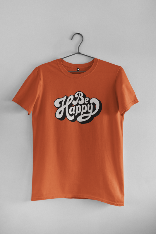 Be Happy : HALF-SLEEVE T-SHIRTS ORANGE