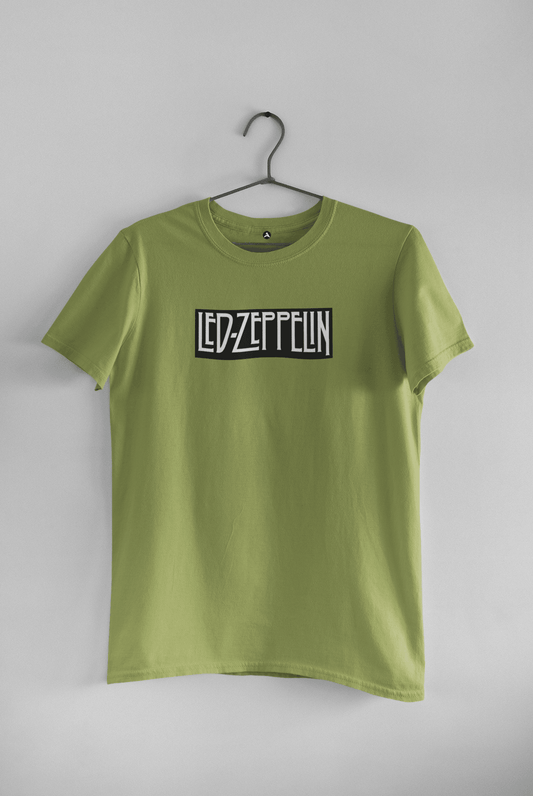 " Led-zeppelin " - HALF-SLEEVE T-SHIRT'S OLIVE GREEN