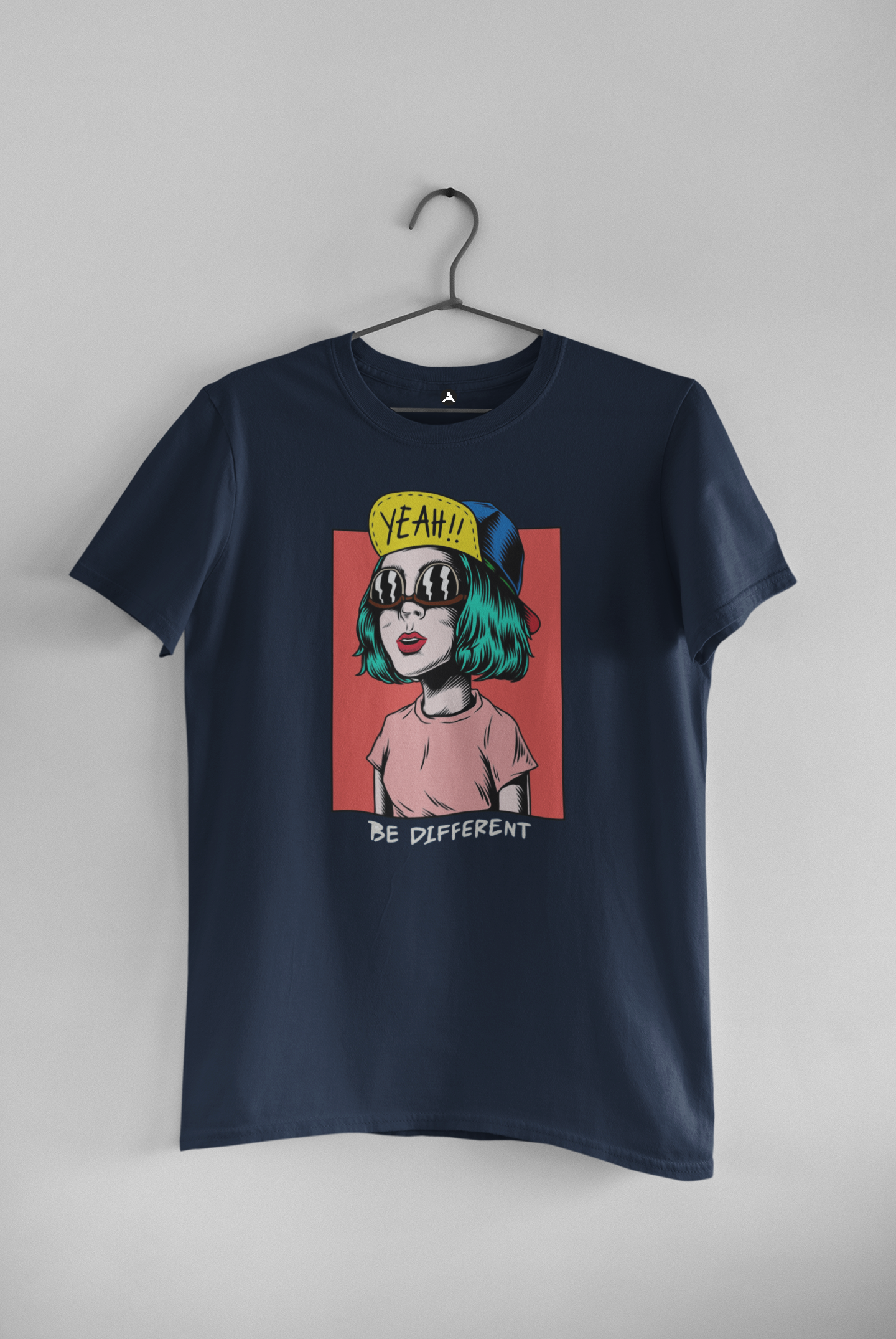 Yeah! Be Different - UNISEX HALF-SLEEVE T-SHIRTS NAVY BLUE