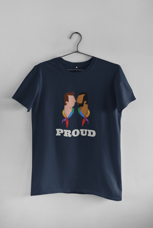 "PROUD" HALF-SLEEVE T-SHIRT.