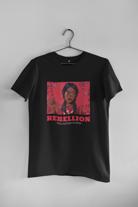 REBELLION - HALF-SLEEVE T-SHIRTS BLACK