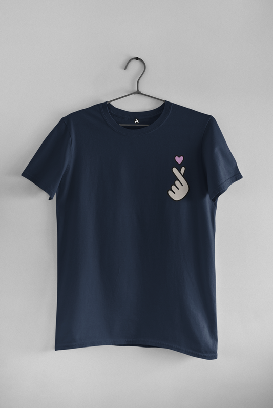 Saranghae : BTS -HALF-SLEEVE T-SHIRTS NAVY BLUE