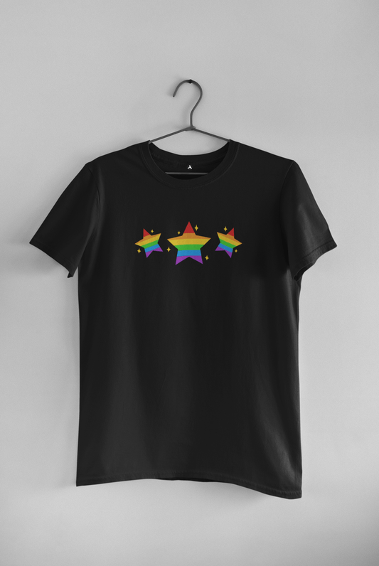 PRIDE STARS HALF-SLEEVE T-SHIRT.