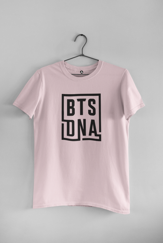 BTS DNA : Unisex Half-Sleeve T-Shirts LIGHT BABY PINK