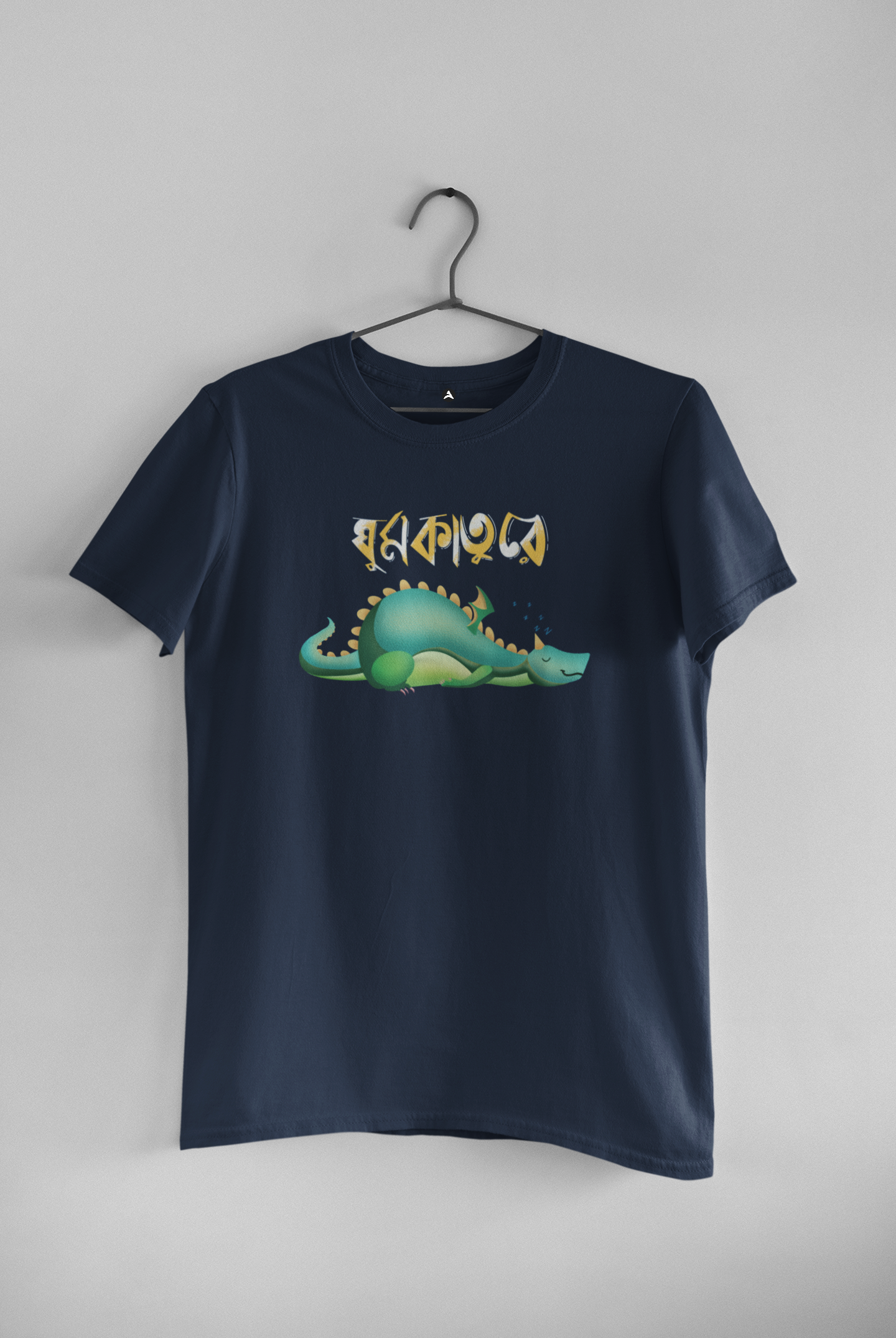 GHUMKATURE : BENGALI FEVER - HALF-SLEEVE T-SHIRT NAVY BLUE