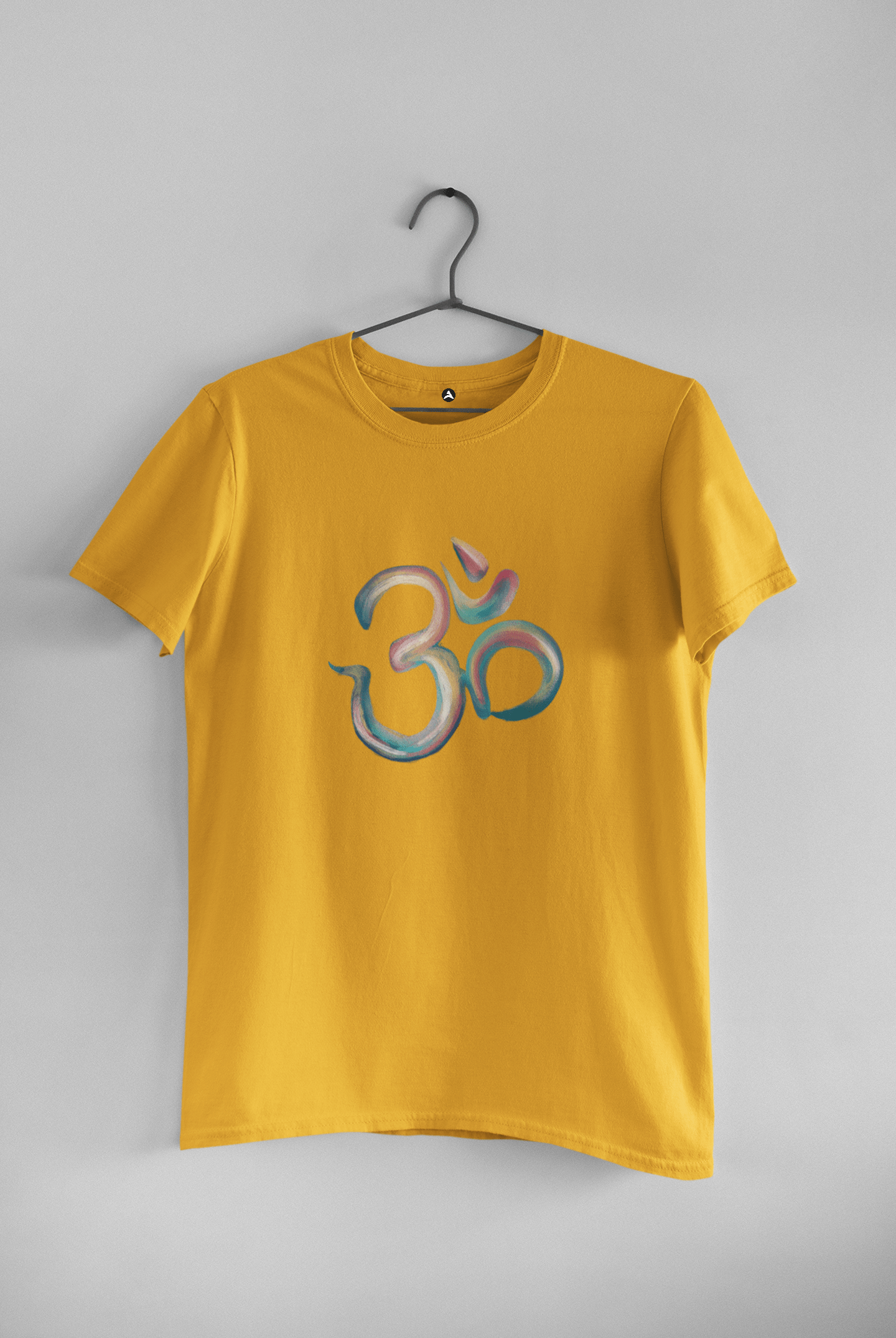 OM SYMBOL (ॐ) - HALF-SLEEVE T-SHIRTS YELLOW