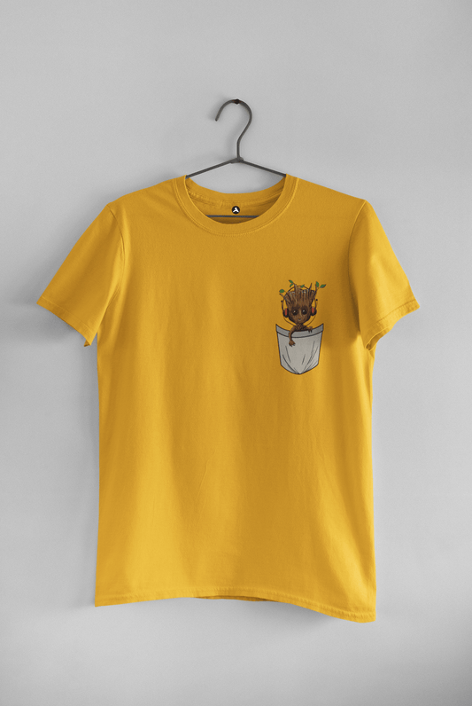 "GROOT" - HALF-SLEEVE POCKET DESIGN T-SHIRTS.