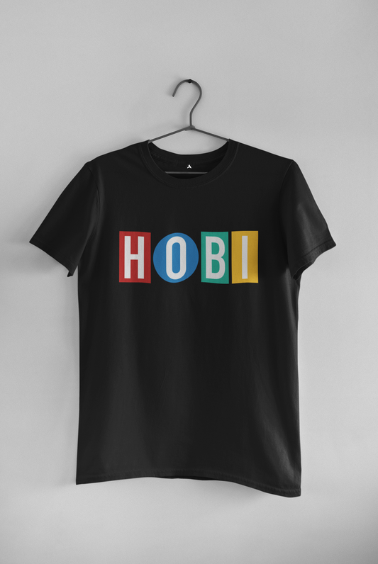 HOBI : BTS - HALF-SLEEVE T-SHIRTS BLACK