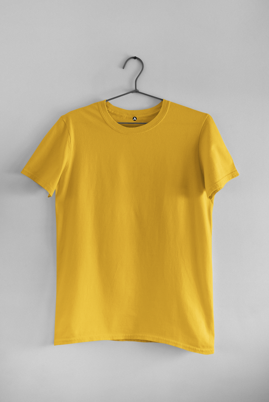 BASIC YELLOW HALF-SLEEVE T-SHIRTS
