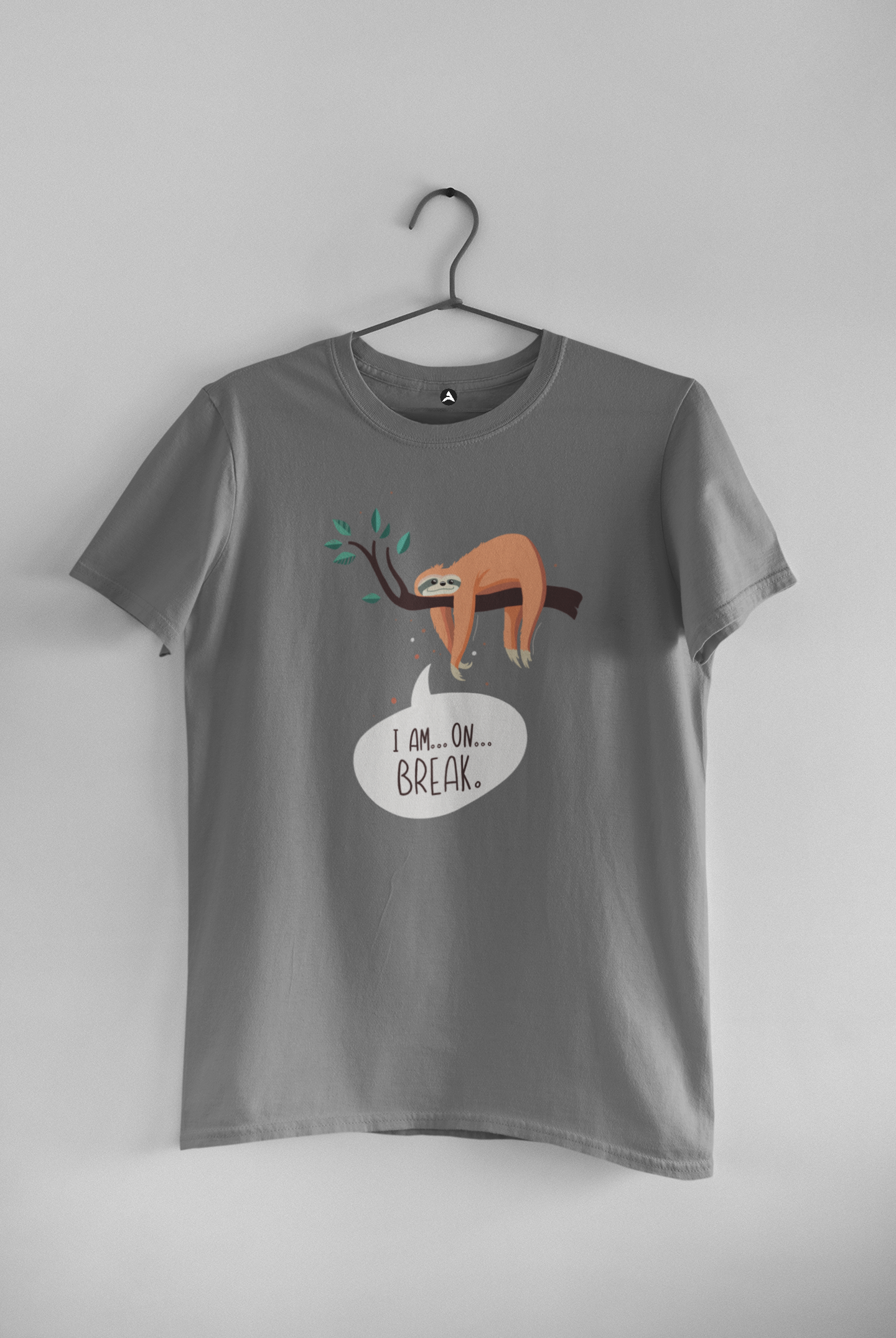 I Am On Break - UNISEX HALF-SLEEVE T-SHIRTS STEEL GREY