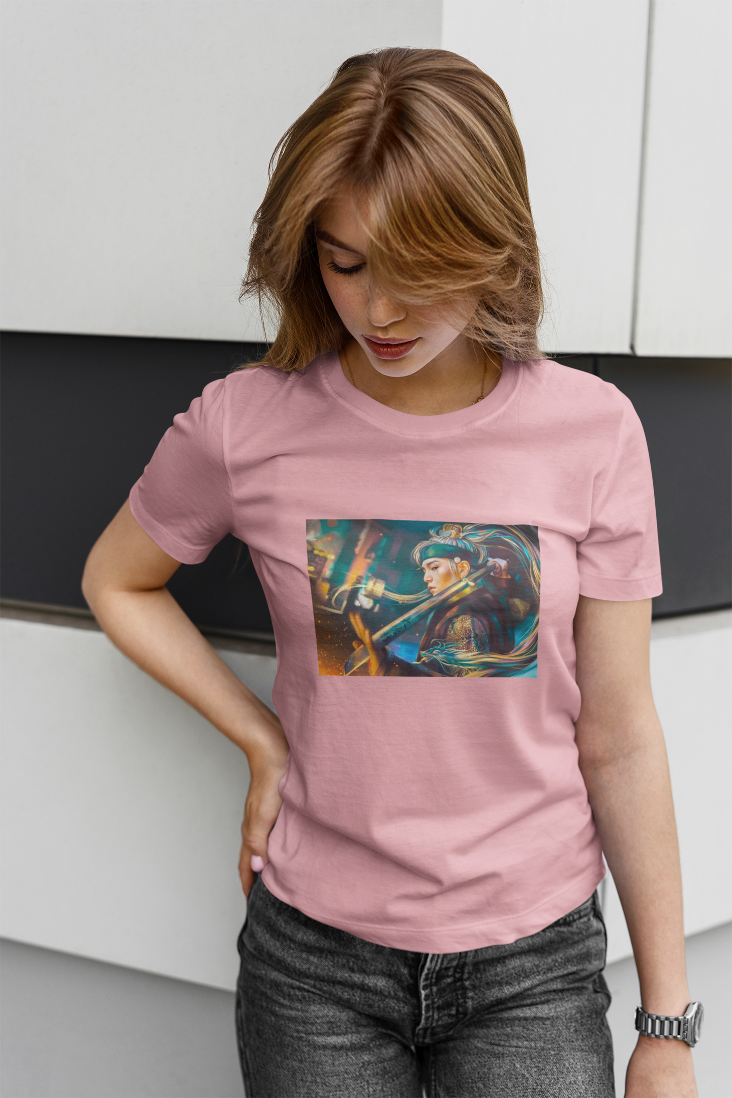 Suga Daechwita August D : BTS - HALF-SLEEVE T-SHIRTS LIGHT PINK