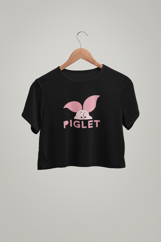 PIGLET : Winnie the Pooh & Pals - HALF-SLEEVE CROP TOPS