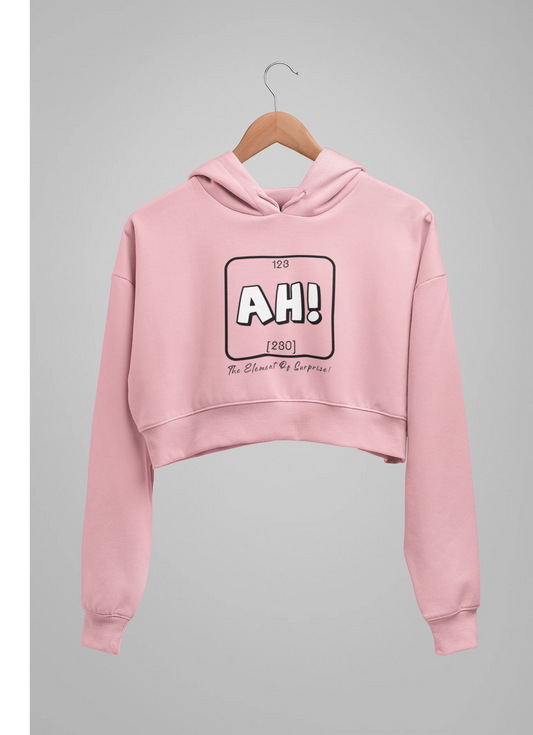 AH : Baby Pink - Winter Crop Hoodies