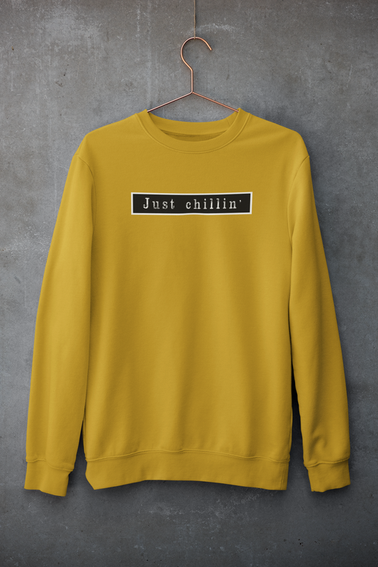 Just Chillin' - Winter Sweatshirts MUSTARD YELLOW