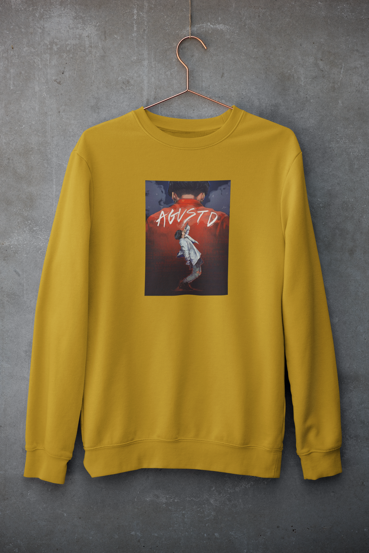 AGUST D : BTS - Winter Sweatshirts MUSTARD YELLOW