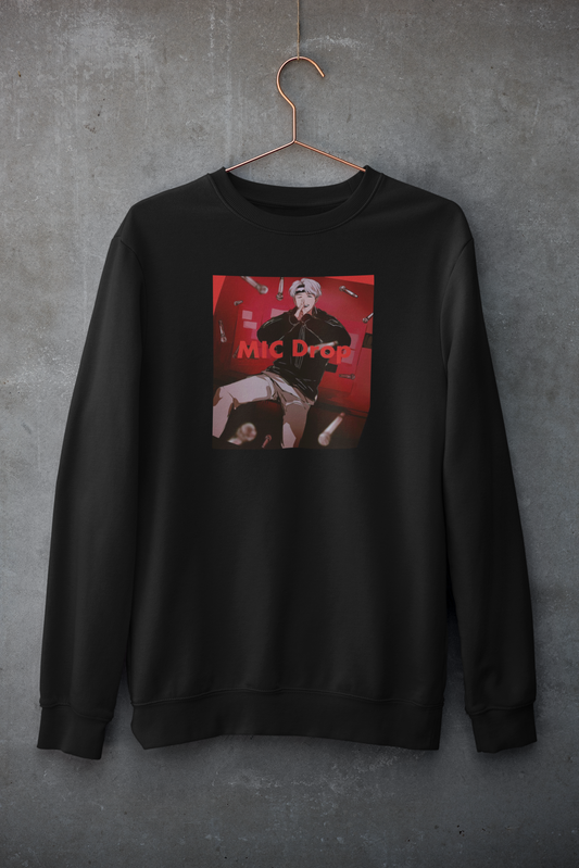 Mic Drop : BTS- WINTER SWEATSHIRT BLACK