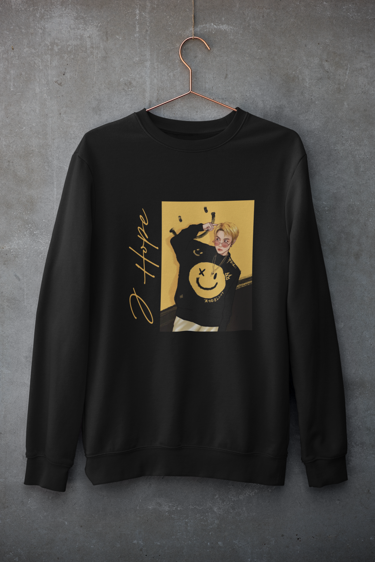 J HOPE : BTS- WINTER SWEATSHIRTS BLACK
