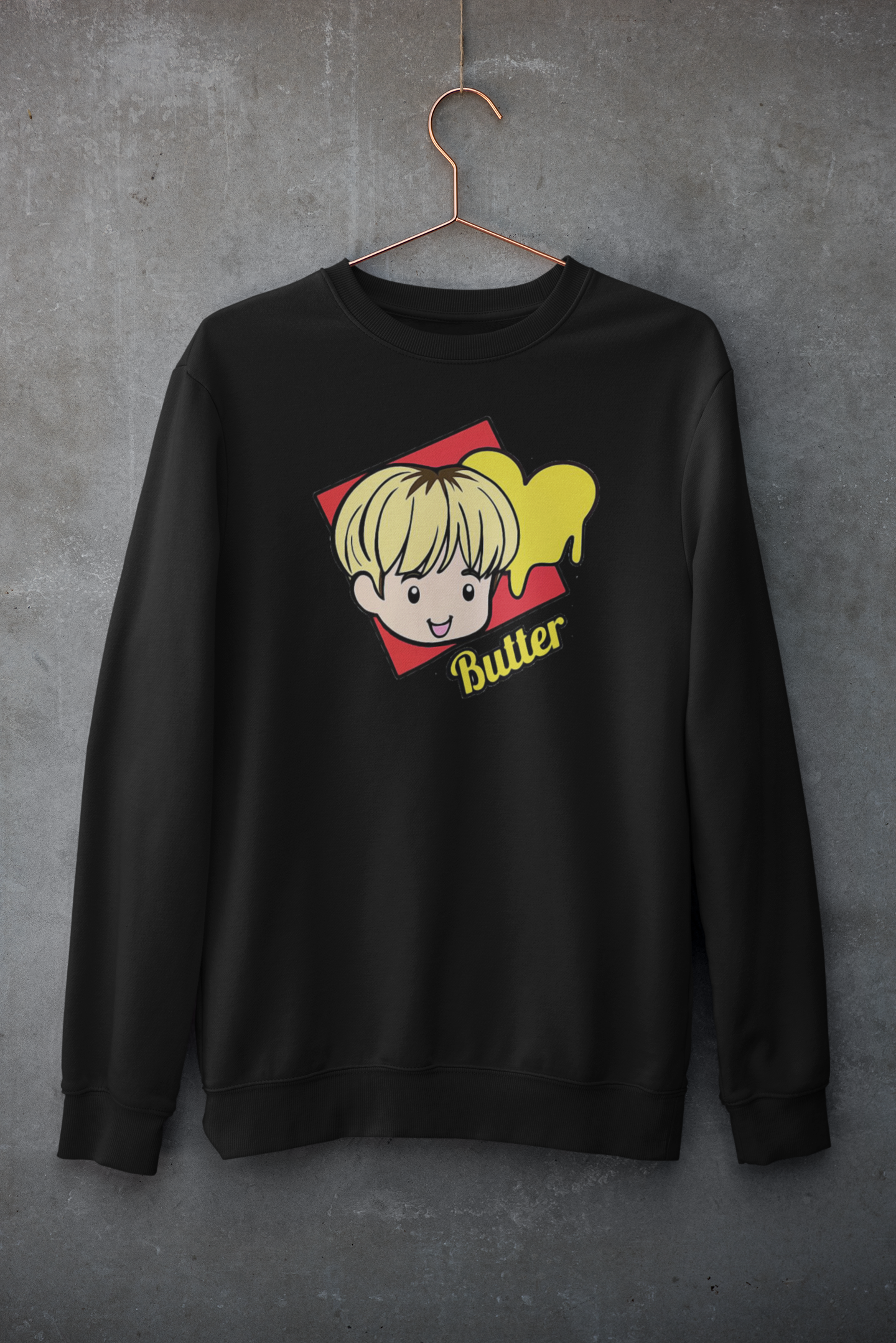 Butter- J-Hope : BTS- WINTER SWEATSHIRT BLACK