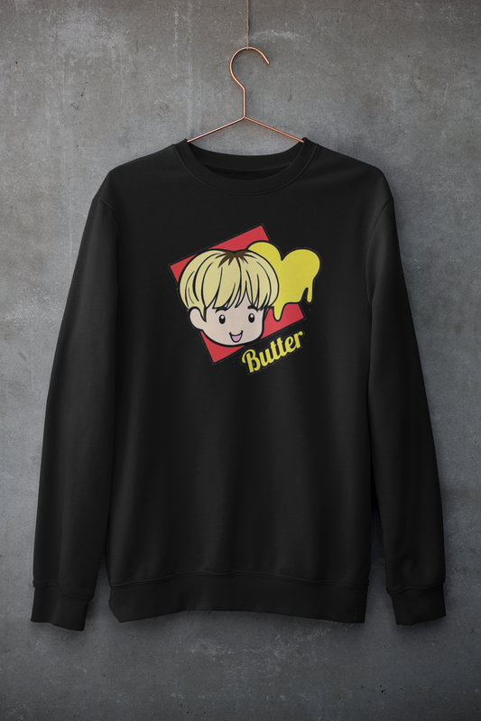 Butter- J-Hope : BTS- WINTER SWEATSHIRT BLACK