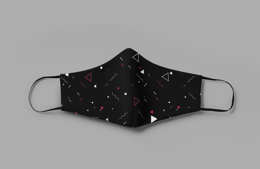 " Minimal Pattern"- Printed Tetra Shield Protection Mask