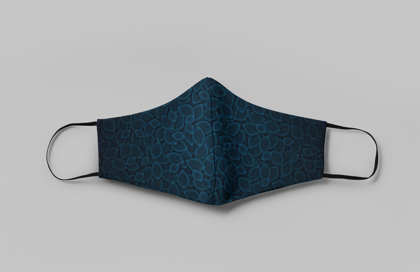 "Blue leave pattern"- Printed Tetra Shield Protection Mask