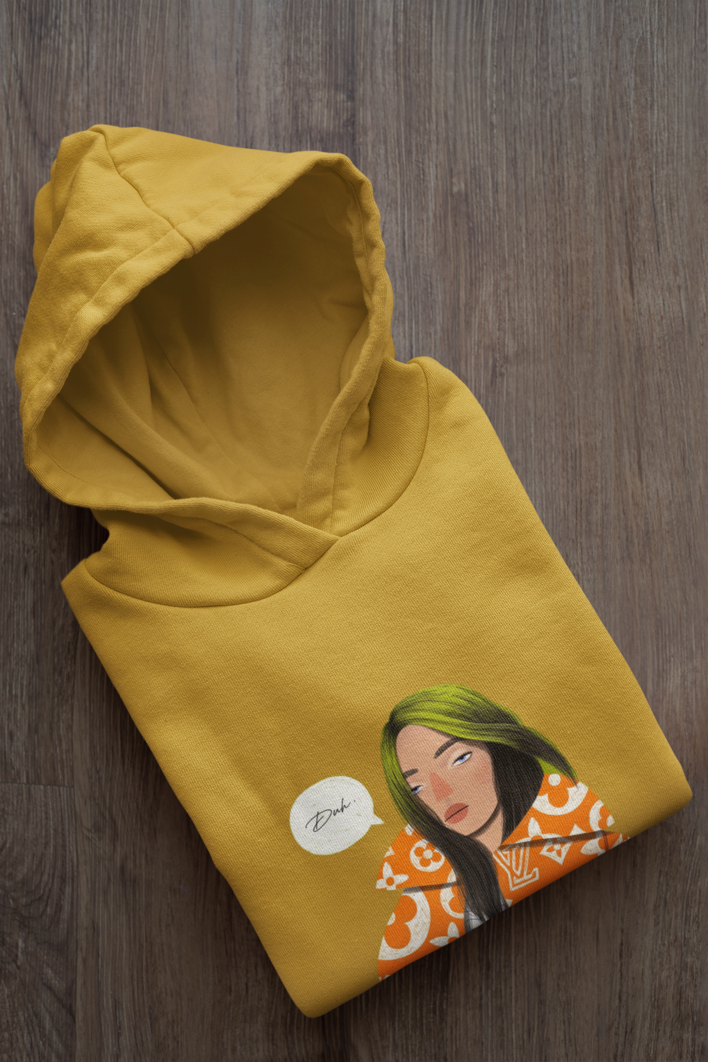 Duh Billie: Aesthetic - WINTER HOODIES MUSTARD YELLOW
