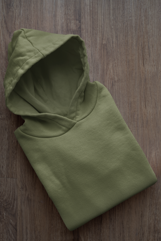 Basic Olive Green Winter Hoodies OLIVE GREEN
