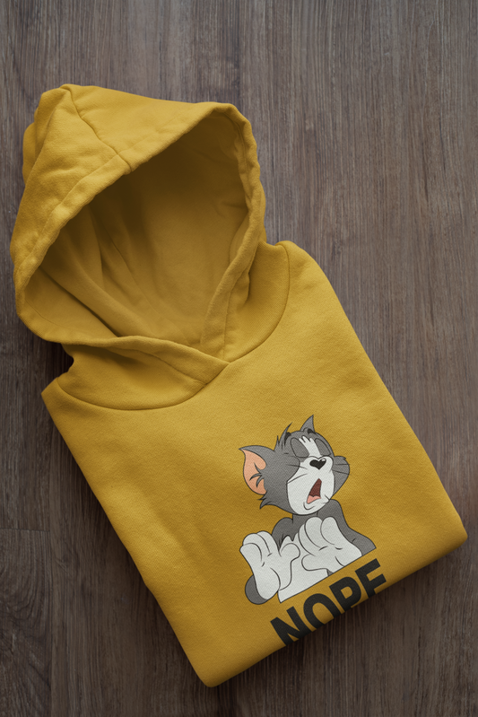 Nope Not Today: Tom & Jerry - WINTER HOODIES MUSTARD YELLOW