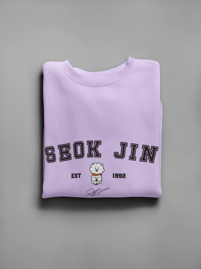 Seok Jin- RJ: BTS- Winter Sweatshirts LAVENDER