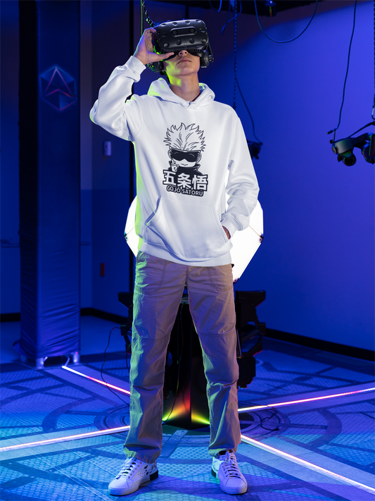 Chibi Gojo Satoru-Jujutsu Kaisen: Anime- Winter Hoodies WHITE