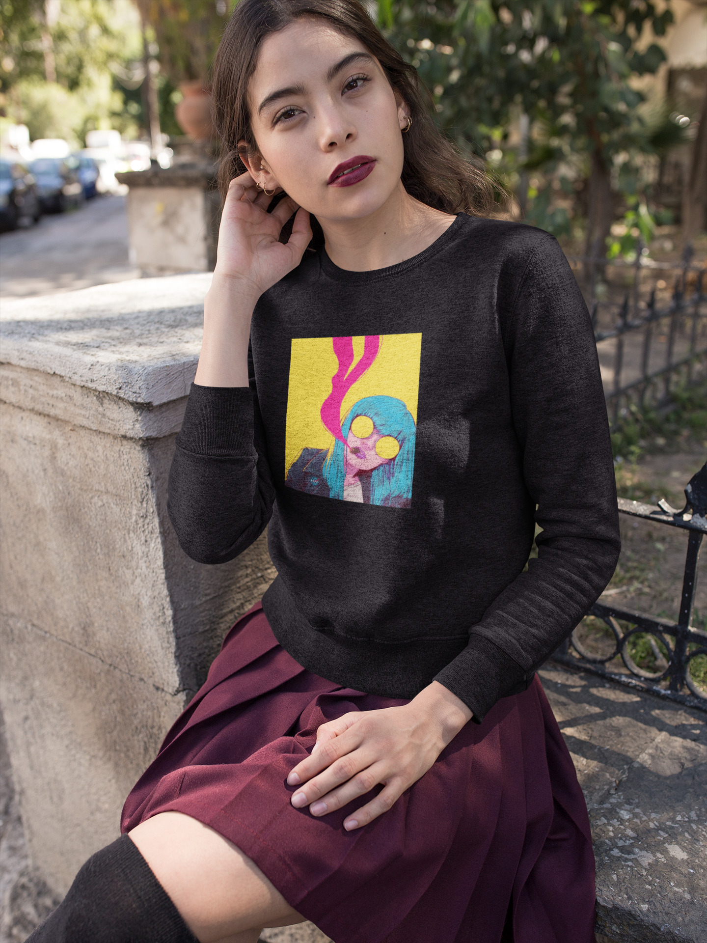 REBEL GIRL - Winter Sweatshirts BLACK