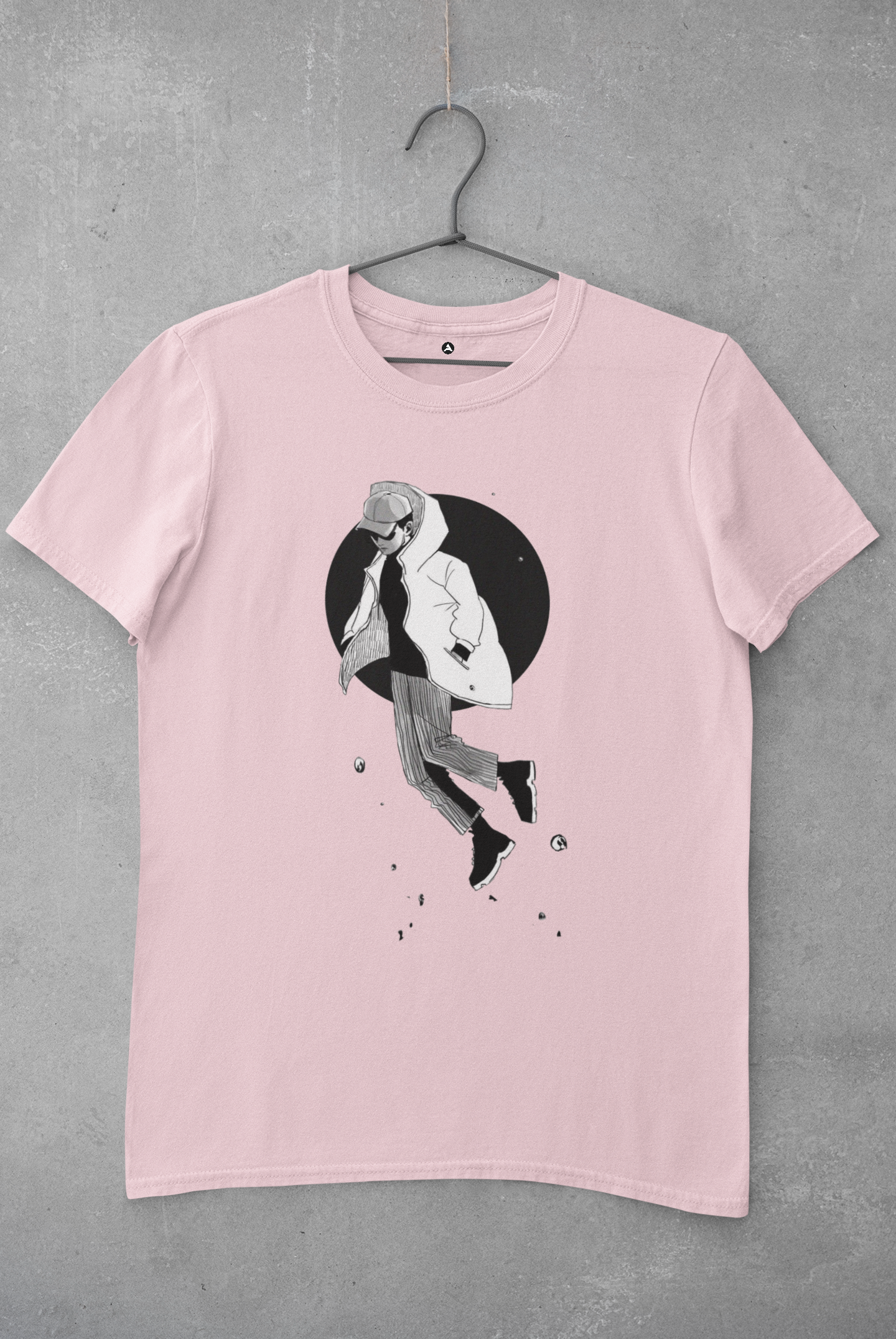 RM MONO FOREVER RAIN : BTS - HALF-SLEEVE T-SHIRTS BABY PINK