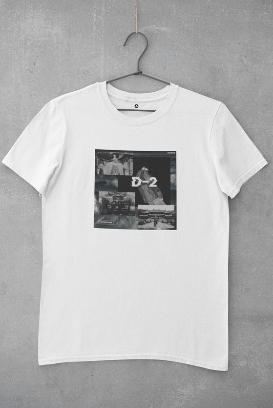 D2 : BTS -HALF-SLEEVE T-SHIRTS WHITE