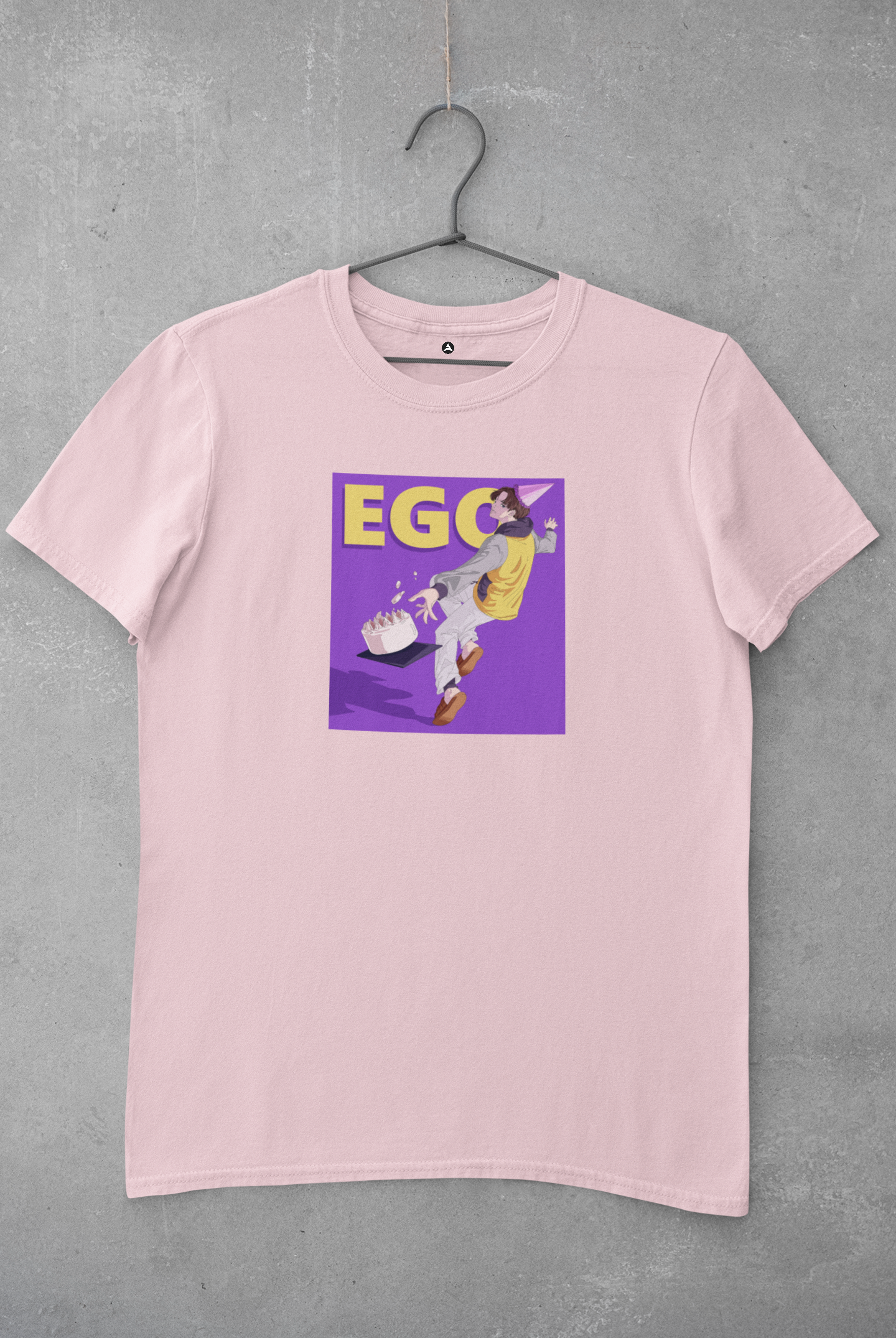 EGO : BTS-HALF-SLEEVE T-SHIRTS BABY PINK