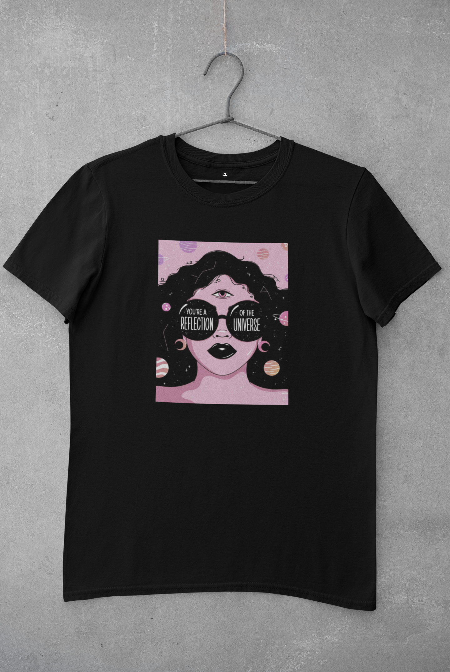 You Are A Reflection: Aesthetic - Half Sleeve T-Shirts BLACK