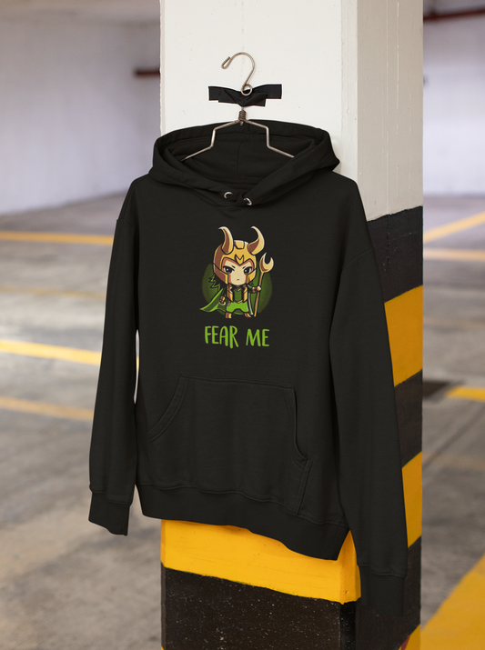 Fear Me: Loki- Superheroes Winter Hoodies BLACK