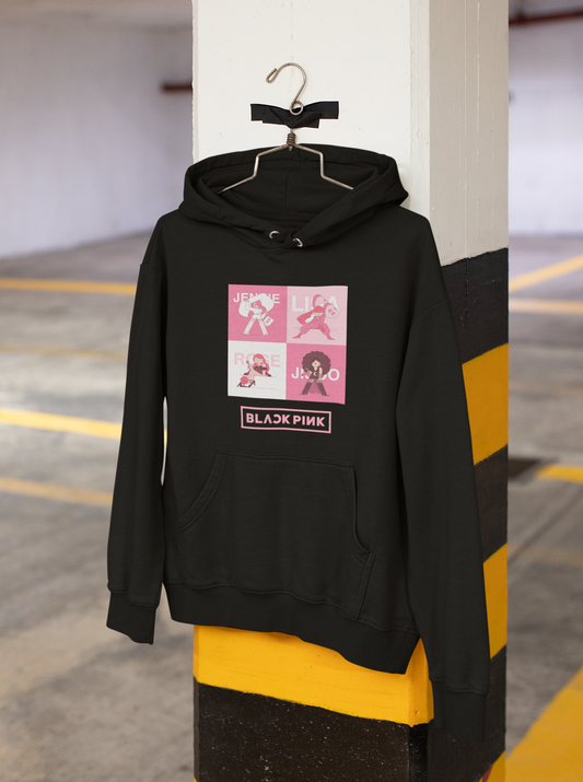 BLINK: BLACKPINK - WINTER HOODIES BLACK WITH LOGO