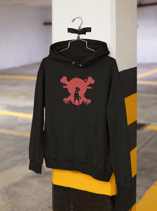 Straw Hat: One Piece- Anime - WINTER HOODIES BLACK