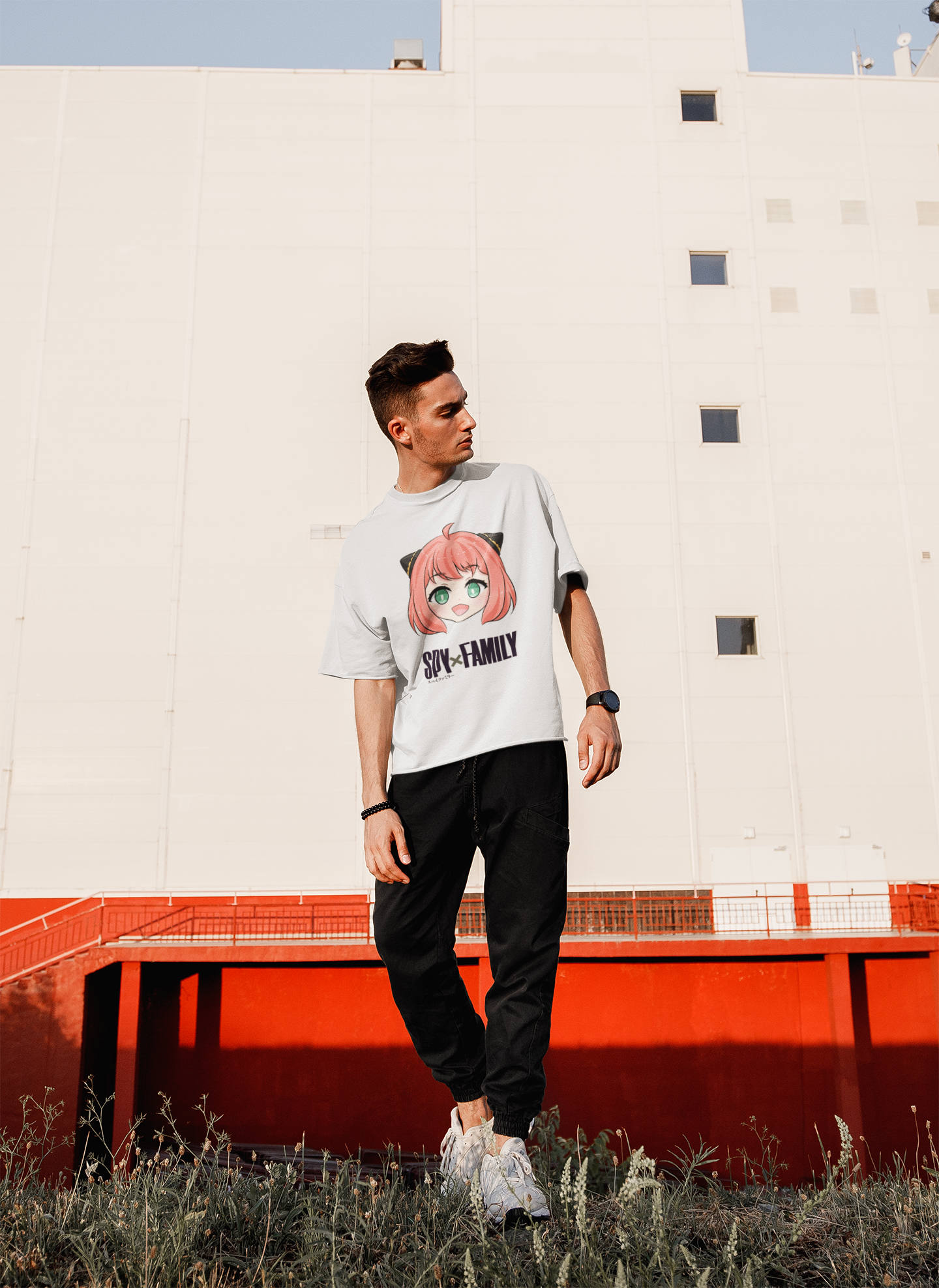 Anya: SpyxFamily- Anime Oversized T-shirts WHITE