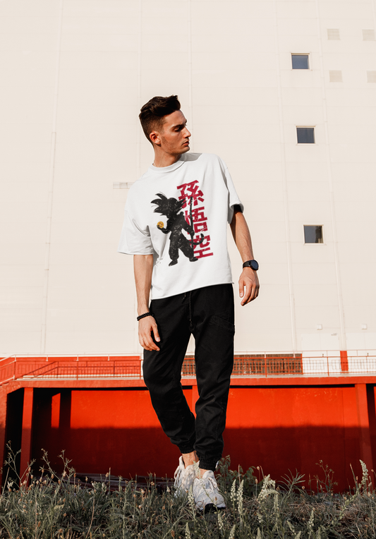 Get All Seven- Goku: Dragon Ball Z- Anime Oversized T-shirts WHITE