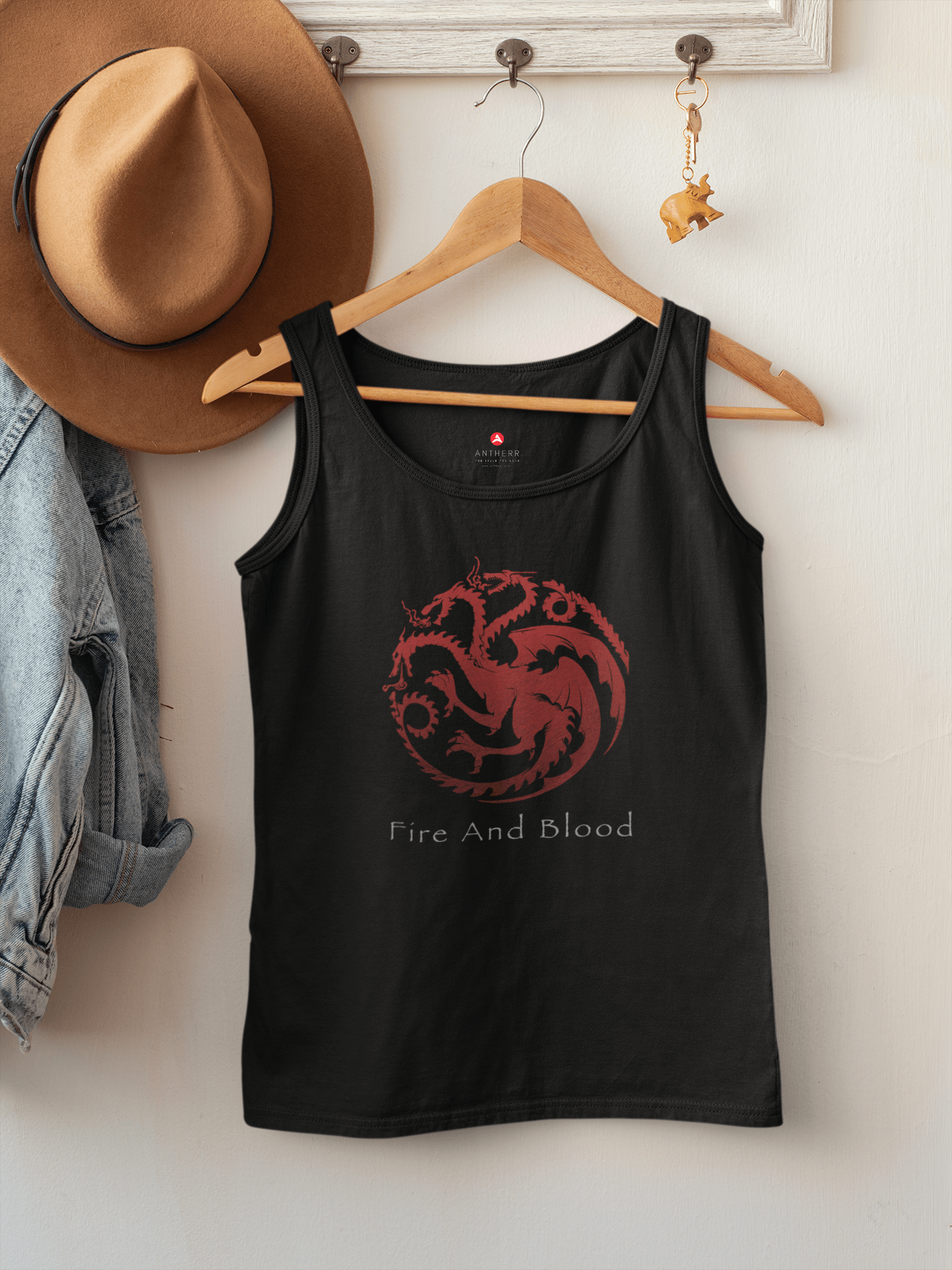 GAME OF THRONES: SLEEVELESS T-SHIRTS BLACK