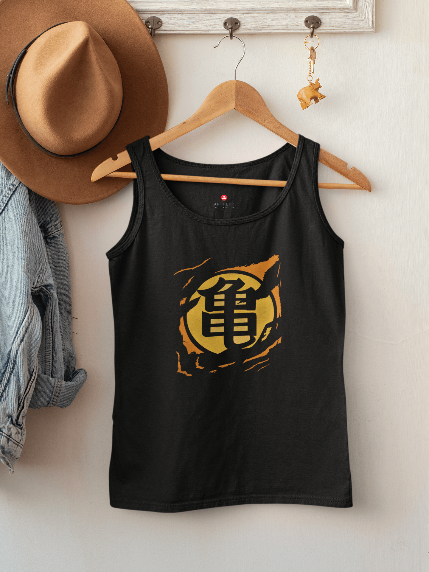 "Dragon Ball Z Muten Roshi Turtle Symbol" - SLEEVELESS T-SHIRTS BLACK